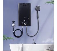 Chauffe-Eau Instantané à Gaz 16 L Portable avec Douchette et Écran Numérique pour Camping et Caravane