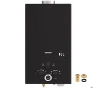 Chauffe-eau instantané au gaz, chauffe-eau instantané de 18 L au propane avec allumage par batterie pour chevaux, camping