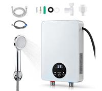 Chauffe-eau instantané compact de 6000 W, 220 V, écran tactile LCD, plage de température 30-55 °C, indice de protection IPX4