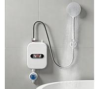 Chauffe Eau Instantané Electrique 220V 3500W, Plat Mural (A) | Chauffe-Eau électrique Sans Réservoir, 30-55℃, économie D'eau,Avec écran Numérique, Pour Cuisine,Salle de Bain,Lavage