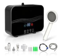 Chauffe-Eau Instantané Électrique 6000 W 220 V sans Réservoir avec LED, Eau Chaude 25-55 °C, Mini Chauffe-Eau Électronique Régulé pour Douche, Cuisine, Salle de Bain
