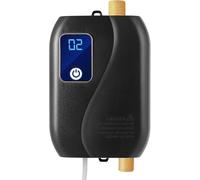 Chauffe-eau instantané électrique - Eau chaude instantanée - Douche immédiate - Conception sans réservoir - 3500 watts - Rouge