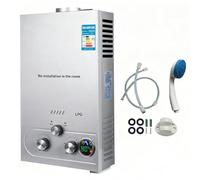 Chauffe Eau Instantané Gaz, 18L GPL Chauffe-eau à Gaz Portable Butane Propane, Instantané 24 Heures Avec Affichage Numérique Pour Douche Extérieure, Camping Car Bateau Cabanes, Mode Hiver/Eté