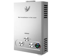 Chauffe Eau Instantané Gaz, 6L Chauffe-eau à Gaz Extérieur Portable Avec Affichage Numérique, Protection Contre La Surchauffe, Pour Camping En RV, Cabines De Bateau