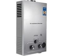 Chauffe-eau instantané, gaz propane LPG, acier inoxydable, 12L