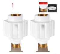Chauffe-eau multi-usage anti-électricité - Connecteur de sécurité anti-fuite - Barrière isolée en métal ABS - Filetage de 10,2 cm (dents en cuivre - 1 paire)