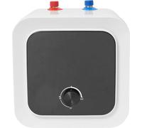 Chauffe-eau - Petit réservoir - 8 L, 1500 W, écran LCD, raccordement supérieur, soupape de sécurité, rectangulaire - Blanc