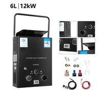 Chauffe-eau portable à gaz - Chauffe-eau à Gaz Instantané - 6L/12 kW - Température l'eau réglable - Douche, nettoyage, camping