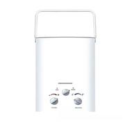 Chauffe-eau Sans Réservoir Gaz Propane GPL 6L, Bain Instantané Avec Pomme De Douche, For Camping En Plein Air, Chaudière, Tente Camion Voiture Salle de bain à domicile(blanc)