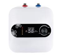 Chauffe-eau sous évier, 8 L, résistant à la pression, petit réservoir, état de protection thermique, pour cuisine, 1,5 kW, 65 °C, blanc
