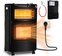 Chauffe-gaz céramique TolleTour 4200 watts avec régulateur de pression de gaz, tuyau de gaz et housse de protection pour le confort de chauffage