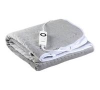 Chauffe-lit électrique 1 personne - 6 Niveaux de chaleur - Favorise la relaxation - Molleton de flanelle - 150 x 80 cm - Gris Gris souris