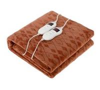 Chauffe-lit Électrique 150 x 160cm, 8 Niveaux de Puissance, Minuteur, Lavable Camry CR7436 Marron Marron G