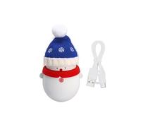 Chauffe-Mains banque de puissance 2 en 1 noël bonhomme de neige - Bleu