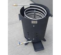 Chauffe-Piscine Baril de Feu Avec 15m Förderspirale Tuyaux en Acier Inoxydable 18x1mm Aisi 316L Avec Gardena Connexion