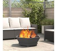 Chauffe-plat hexagonal vidaXL noir 75x75x28 cm en acier
