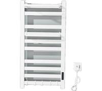 Chauffe-serviettes électrique, fonction de chauffage intelligente, design mural, blanc, droite