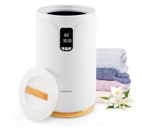 Chauffe-Serviettes Portable 20 L COSTWAY, Lumière LED, Réservation 24 H, Temps Chauffant et Température Réglables, Sécurité Enfant