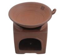 Chauffe-théière en Argile Style Zen Japonerie, Contrôle Précis | Fait Main, Chaleur Homogène, pour Salons de Thé et Restaurants, Teinte Brun Clair, Usage Méditatif