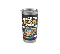 Chauffeur de bus scolaire Rainbow Crew Back to School Equality Unity Gobelet isotherme en acier inoxydable double paroi
