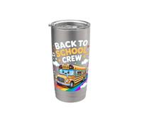 Chauffeur de bus scolaire Rainbow Crew Back to School Equality Unity Gobelet isotherme en acier inoxydable double paroi