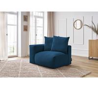 Chauffeuse 1 place avec accoudoir pour canapé modulable VOLTAIRE bleu foncé angle gauche BOBOCHIC 1 places Angle gauche Bleu foncé