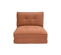 Chauffeuse 1 place convertible en tissu terracotta SALLY