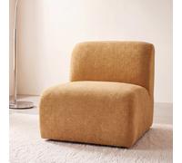 Chauffeuse 1 place pour canapé modulable ocre 75x77x96cm Jaune