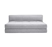 Chauffeuse 2 places convertible en tissu gris clair KATY