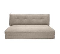 Chauffeuse 2 places convertible en tissu taupe SALLY