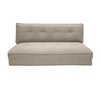 Chauffeuse 2 places convertible en tissu taupe SALLY