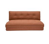 Chauffeuse 2 places convertible en tissu terracotta sally