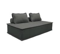 Chauffeuse 2 places pour canapé modulable tissu capitonné gris