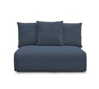 Chauffeuse 2 places sans accoudoir pour canapé modulable VOLTAIRE tissu chiné bleu foncé BOBOCHIC 2 places Bleu foncé