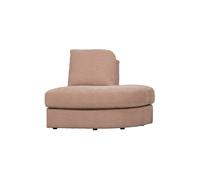 Chauffeuse angle rond droit 1 place tissu rose FAMILY