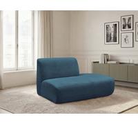 Chauffeuse bout de canapé pour canapé modulable ANDA tissu chenille bleu clair angle droit BOBOCHIC 2 places Angle droit Bleu clair