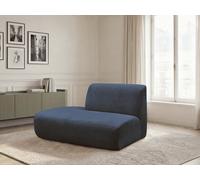 Chauffeuse bout de canapé pour canapé modulable ANDA tissu chenille bleu foncé angle gauche BOBOCHIC 2 places Angle gauche Bleu foncé