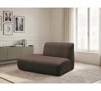 Chauffeuse bout de canapé pour canapé modulable ANDA tissu chenille marron angle gauche BOBOCHIC 2 places Angle gauche Marron