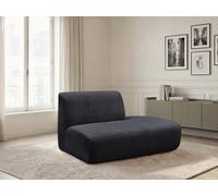 Chauffeuse bout de canapé pour canapé modulable ANDA tissu chenille noir angle droit BOBOCHIC 2 places Angle droit Noir
