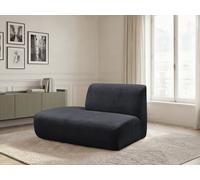 Chauffeuse bout de canapé pour canapé modulable ANDA tissu chenille noir angle gauche BOBOCHIC 2 places Angle gauche Noir