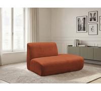 Chauffeuse bout de canapé pour canapé modulable ANDA tissu chenille orange angle droit BOBOCHIC 2 places Angle droit Orange