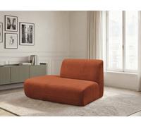 Chauffeuse bout de canapé pour canapé modulable ANDA tissu chenille orange angle gauche BOBOCHIC 2 places Angle gauche Orange