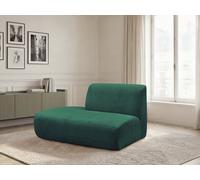 Chauffeuse bout de canapé pour canapé modulable ANDA tissu chenille vert foncé angle gauche BOBOCHIC 2 places Angle gauche Vert foncé