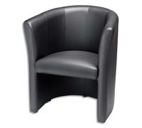 Chauffeuse CLUB noire, finition simili cuir dimensions (l x h x p): 76 x 64 x 78 cm