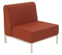 Chauffeuse pour salon pour jardin modulable en tissu terracotta - Oviala Patio