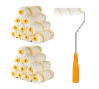 ChAusa 20Pcs Rouleaux à Peinture, Mini Rouleau à Peinture avec Poignées | 10cm Ensemble de Rouleaux à Peinture, Convient pour Décoration Murale Darchitecture et Fournitures de Peinture