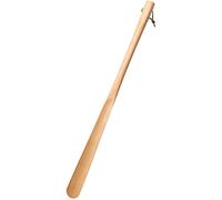 Chausse-pied classique extra long en bois de hêtre avec cordon, élévateur de chaussures facile à utiliser pour les personnes âgées, cuillère à chaussures lisse poncée pour plus de confort