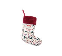 Chaussette de Noël à suspendre - mon 1er noël BLANC G