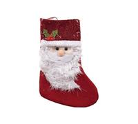 chaussette de noël fantaisie sequins 24x37cm rouge - modèle aléatoire - ptitclown 19092