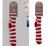 Chaussette d'épargne avec support - Rayures rouges et blanches - 8 x 43 cm - Décoration - Cadeau
